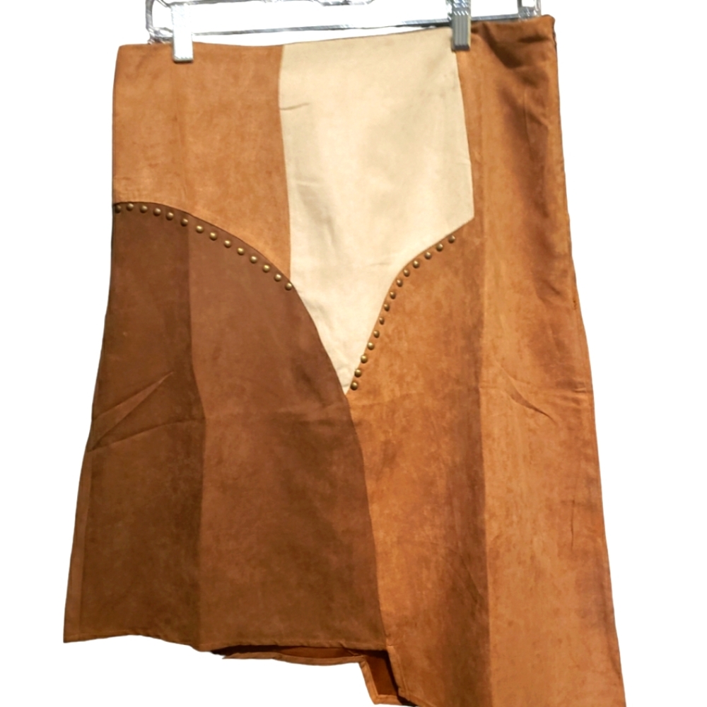 Bohemian Asymmetric Faux Suede Skirt